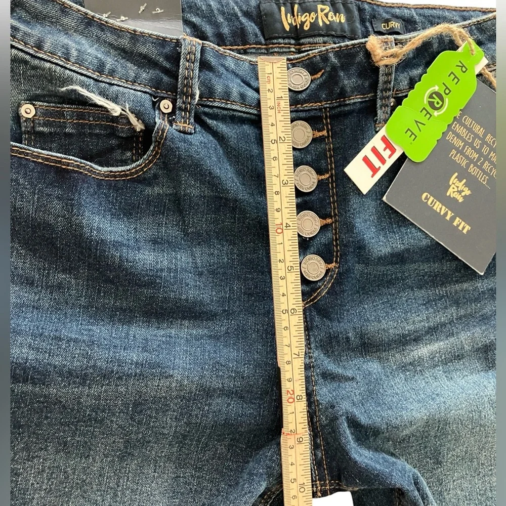 Indigo Rein High Rise Curvy Fit Narrow Leg Above Ankle Junior Blue Jean NWT 9/28